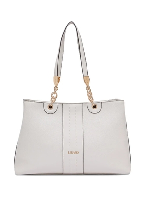 LIU JO medium logo-lettering shoulder bag - White
