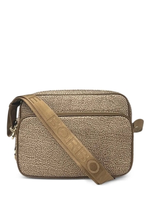 Borbonese medium logo-strap satchel bag - Neutrals