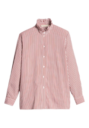 Vanessa Bruno Sidney ruffled striped shirt - White
