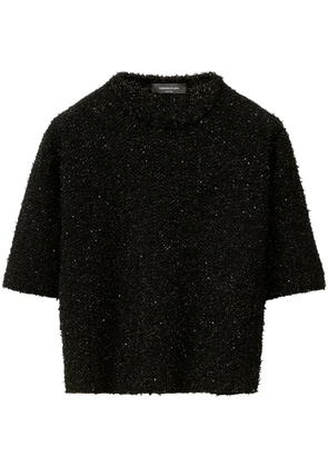 Fabiana Filippi glitter T-shirt - Black