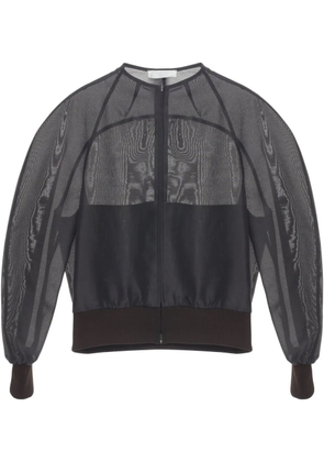 Amomento mock-neck zip-up jacket - Grey