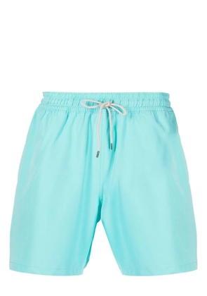 Polo Ralph Lauren logo-patch drawstring swim shorts - Blue