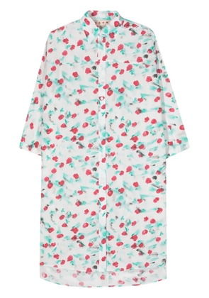 Marni reverie-print cotton shirtdress - White