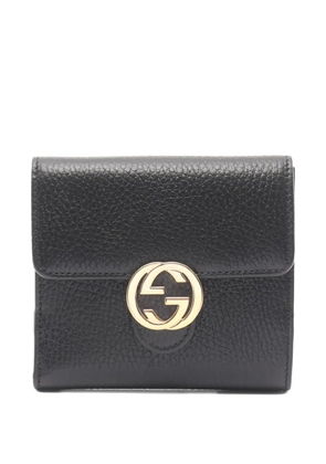 Gucci Pre-Owned 2010's interlocking G leather bi-fold wallet - Black