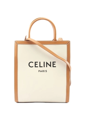 Celine Pre-Owned 2010s small Hippopotamus canvas leather tote bag - Neutrals