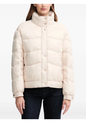Joop! Orkida quilted funnel-neck jacket - White