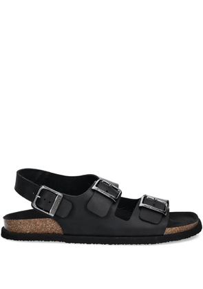 Scholl GASTON leather sandals - Black