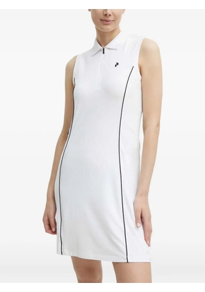 Peak Performance Pique zip-fastening sleeveless mini dress - White