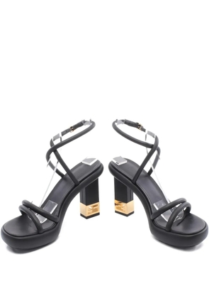 Fendi Pre-Owned 2000s block-heel leather sandals - Black