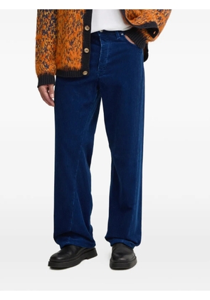 Sunflower corduroy-texture trousers - Blue