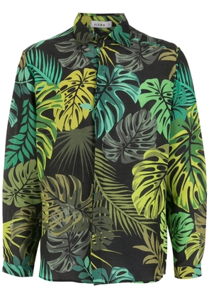 Amir Slama leaf print shirt - Black