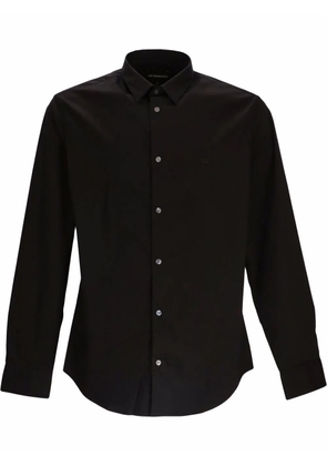 Emporio Armani stretch-fit button-up shirt - Black