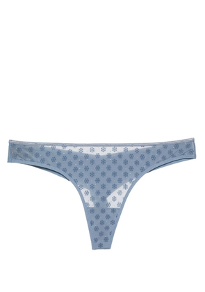 Marlies Dekkers Snowflake mesh thong - Blue