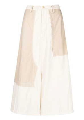 Y's drop-crotch wide-leg trousers - Neutrals