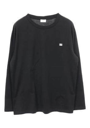 Celine Pre-Owned 2010s Triomphe embroidery long-sleeve top - Black