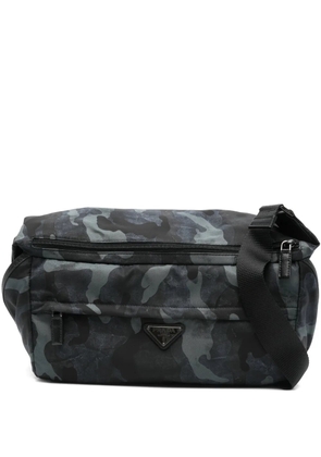 Prada camouflage-print shoulder bag - Black