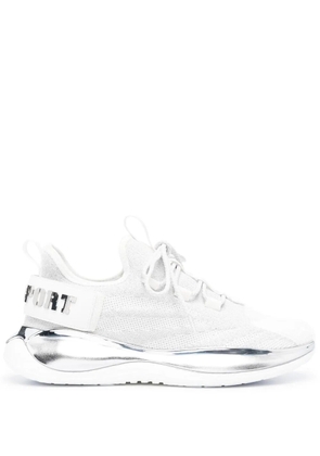 Plein Sport metallic-logo sneakers - White