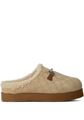 Gucci Interlocking-G horsebit slippers - Neutrals