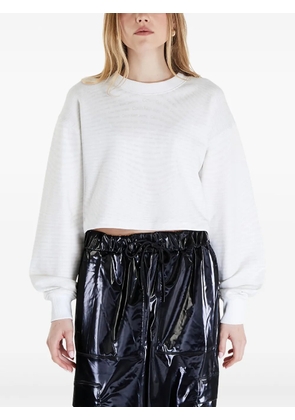 Calvin Klein cropped puff-sleeve sweater - White