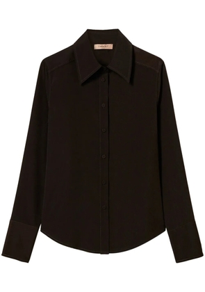 TWINSET logo-charm shirt - Brown