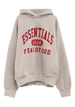 FEAR OF GOD ESSENTIALS logo-print hoodie - Grey