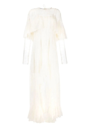 Philosophy Di Lorenzo Serafini layered lace gown - White