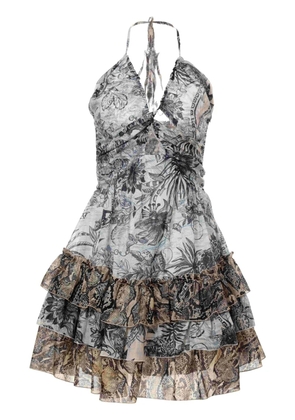 Just Cavalli floral-print mini dress - White