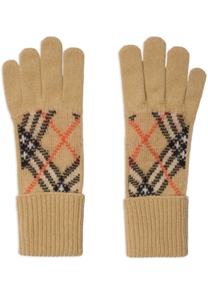 Burberry check gloves - Neutrals