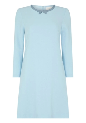 JANE Tara bow-detail wool minidress - Blue
