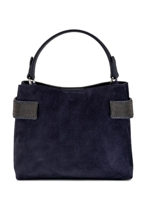 Brunello Cucinelli Monili chain-embellished tote bag - Blue