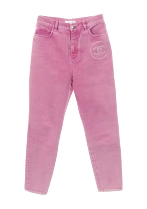 CHANEL Pre-Owned 1986-1988 logo-detail denim jeans - Pink