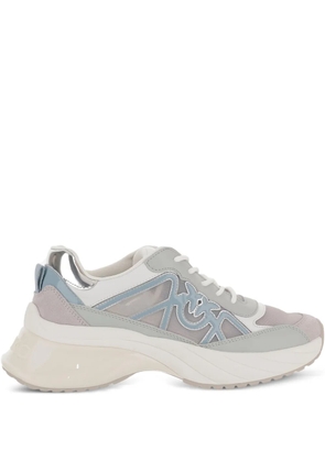 PINKO logo-detail leather sneakers - White