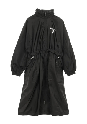 Prada Pre-Owned 2000s logo-print hooded raincoat - Black