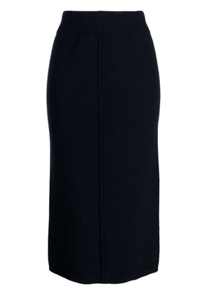 Pringle of Scotland elasticated-waist wool-cashmere blend skirt - Blue