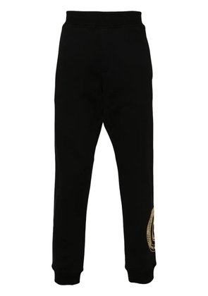 Just Cavalli logo-stamp cotton track pants - Black