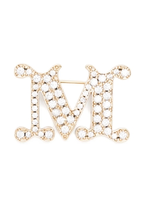 Max Mara embellished initial brooch - Gold