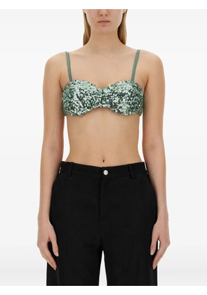 MOSCHINO JEANS sequin embellished top - Green