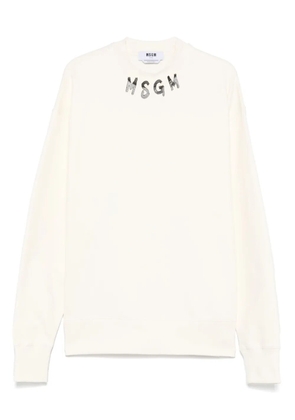 MSGM logo-print sweatshirt - Neutrals