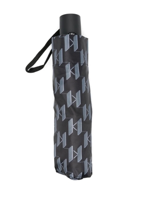 Karl Lagerfeld logo-print umbrella - Black