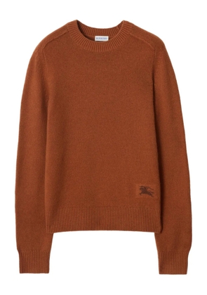 Burberry Equestrian Knight-embroidered jumper - Brown