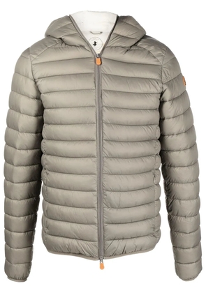 Save The Duck Donald logo-patch hooded padded jacket - Neutrals