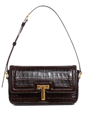 TOM FORD Wallis leather shoulder bag - Brown