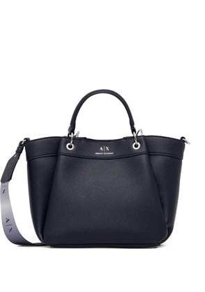 Armani Exchange top-handle logo satchel - Blue