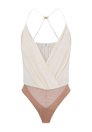 Elisabetta Franchi V-neck draped body - Neutrals