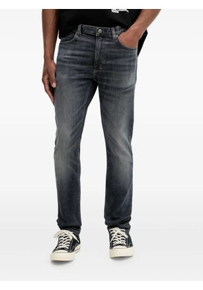 HUGO leather-patch jeans - Grey