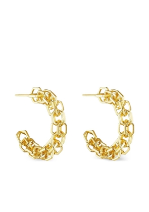 Cadar chain hoop earrings - Gold