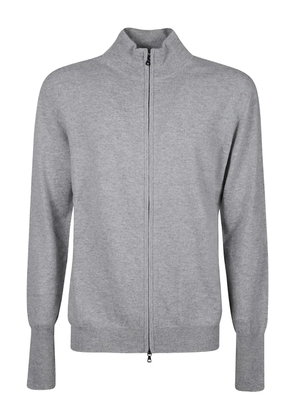 Ballantyne zip-up wool blend cardigan - Grey