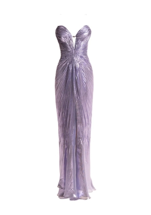 Maria Lucia Hohan Sara metallic-effect maxi dress - Purple
