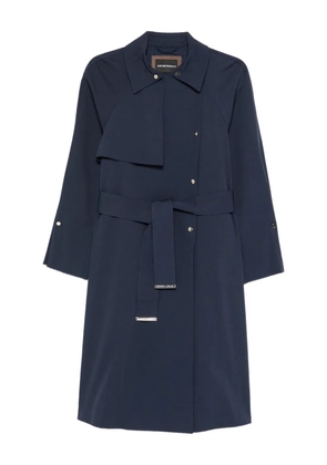 Emporio Armani belted coat - Blue