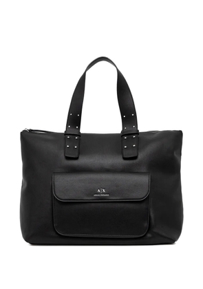 Armani Exchange top-handle tote bag - Black